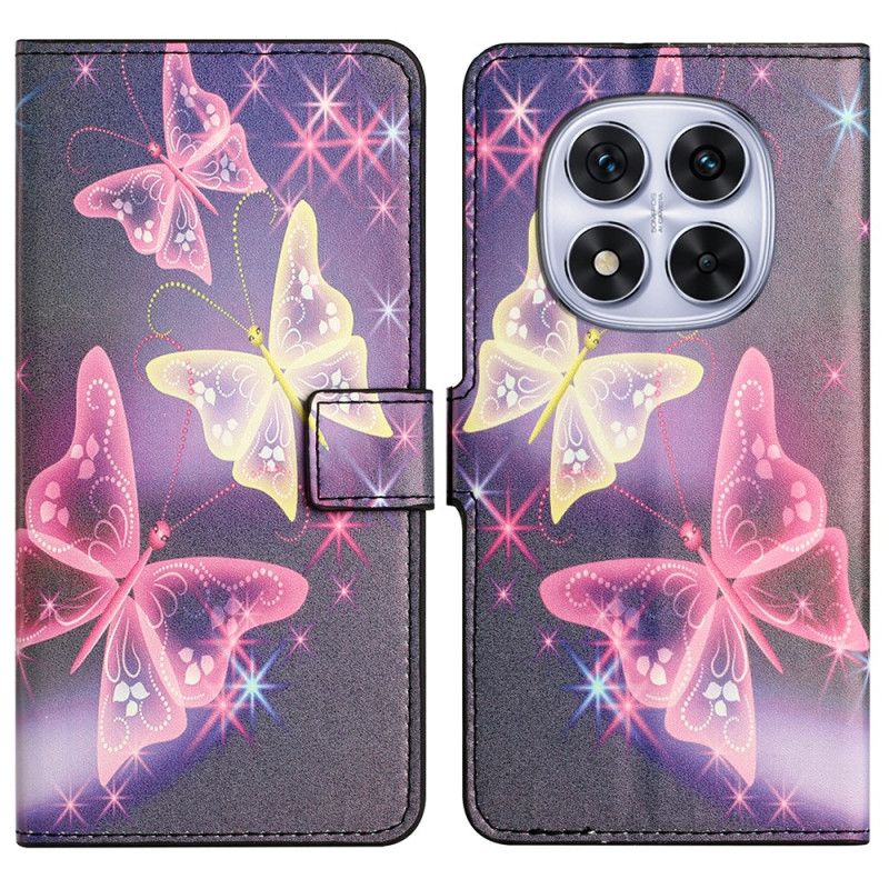 Fodral För Xiaomi Redmi Note 14 Pro Plus 5g Glittrande Fjärilar