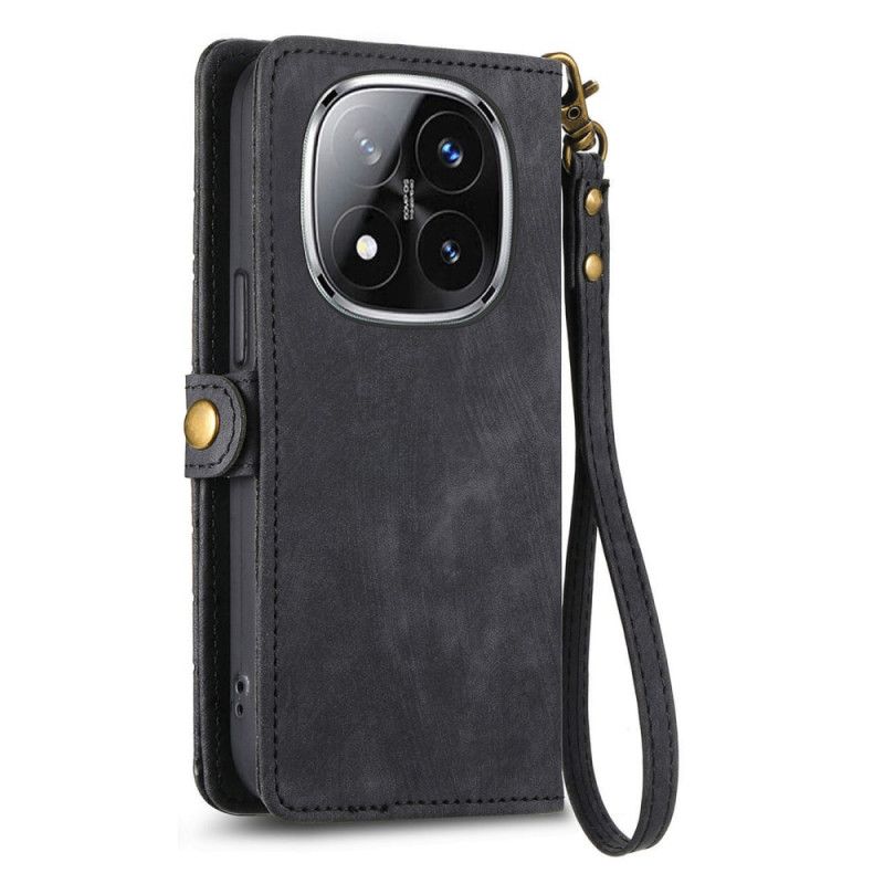 Fodral Xiaomi Redmi Note 14 Pro Plus 5g Plånbok Med Geometriska Linjer