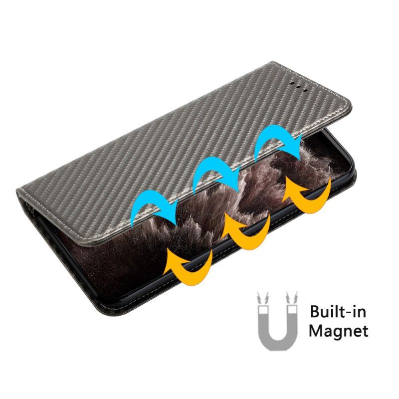 Folio-fodral För Xiaomi Redmi Note 14 Pro Plus 5g Kolfiberrem