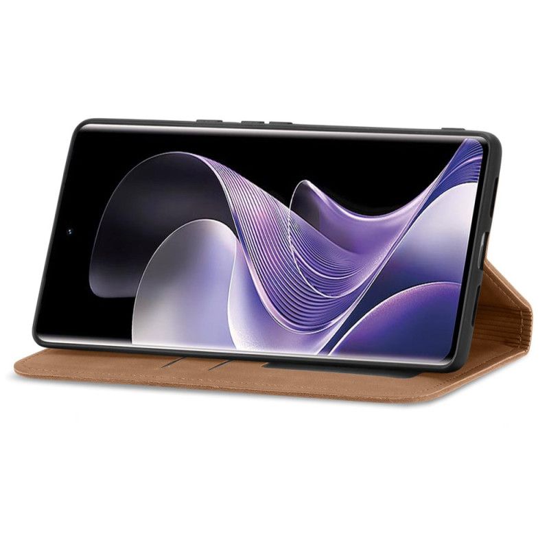 Folio-fodral Xiaomi Redmi Note 14 Pro Plus 5g Lädereffekt