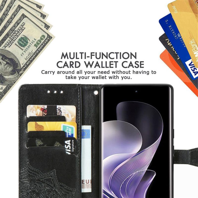 Läderfodral Xiaomi Redmi Note 14 Pro Plus 5g Telefonfodral Barockmandala