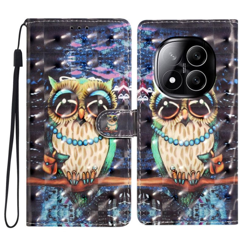 Läderfodral Xiaomi Redmi Note 14 Pro Plus 5g Telefonfodral Uggla 3d