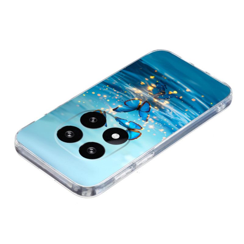 Skal För Xiaomi Redmi Note 14 Pro Plus 5g Blå Fjärilar