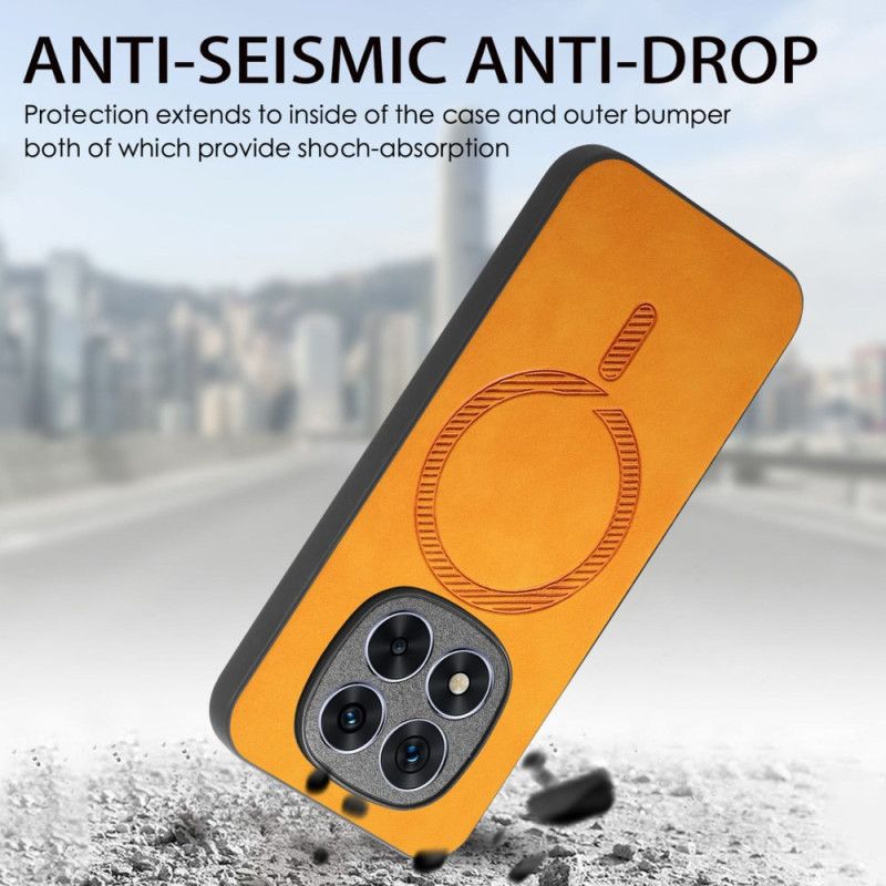 Skal För Xiaomi Redmi Note 14 Pro Plus 5g Magsafe-kompatibel Lädereffekt