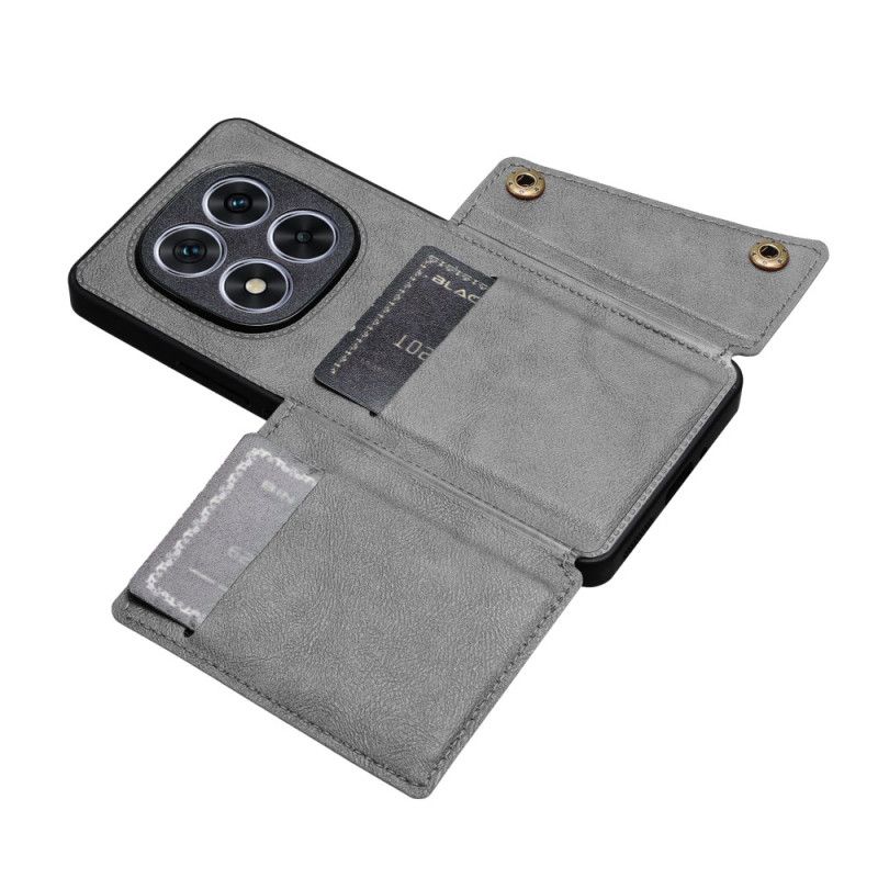 Skal Xiaomi Redmi Note 14 Pro Plus 5g Korthållare Och Stativ I Läderstil