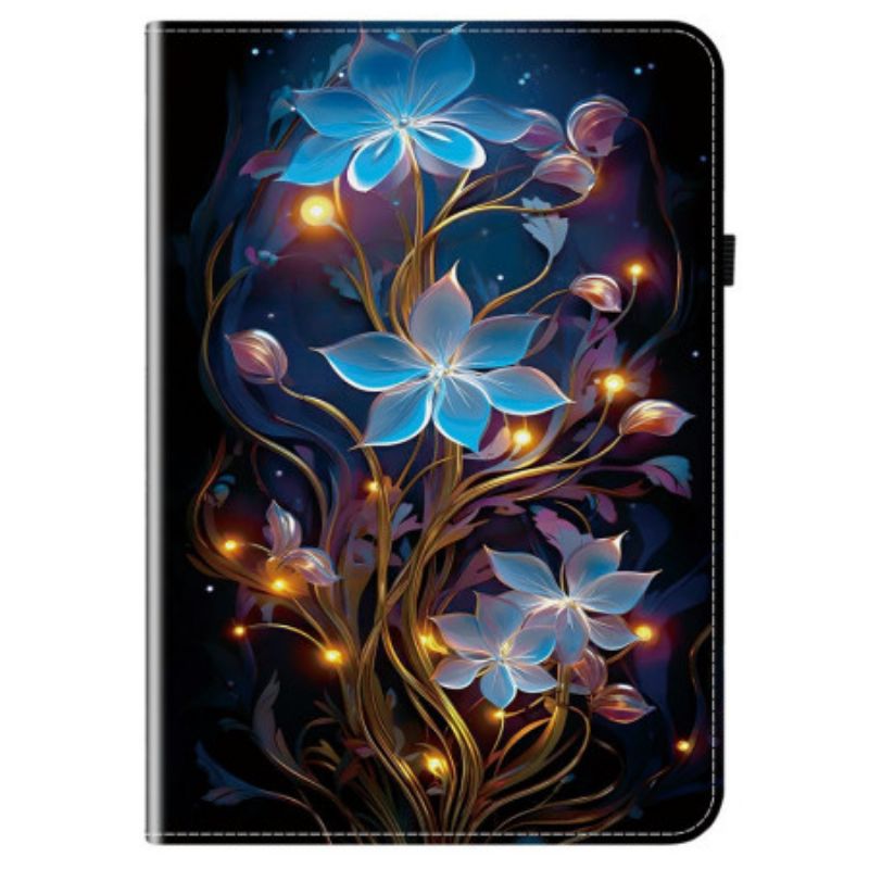 Case Samsung Galaxy Tab S10 Fe Plus Telefonfodral Blå Blommor