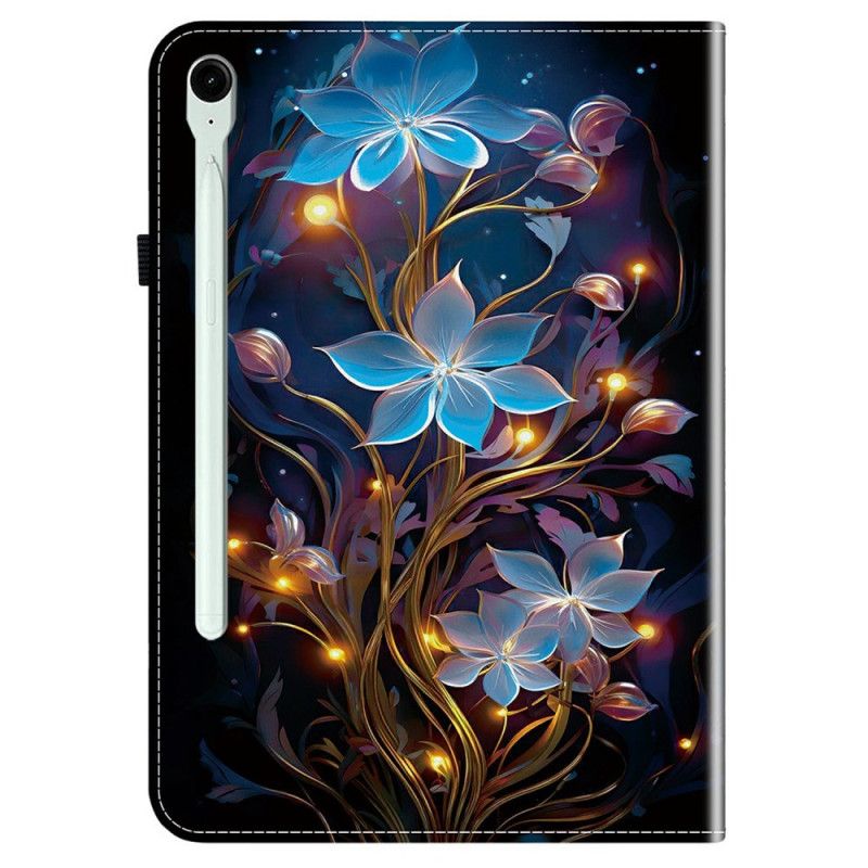Case Samsung Galaxy Tab S10 Fe Plus Telefonfodral Blå Blommor