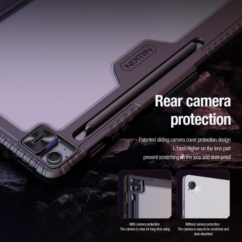 Samsung Galaxy Tab S10 Fe Plus Nillkin-stötfångare Med Origami-stativ Och Glidande Skydd