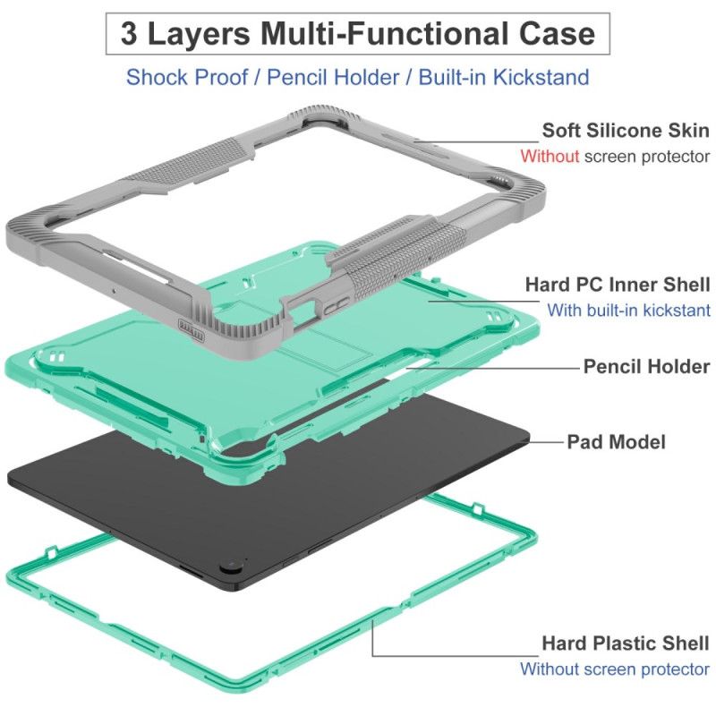 Skal Samsung Galaxy Tab S10 Fe Plus Telefonfodral Hopfällbart Stativ