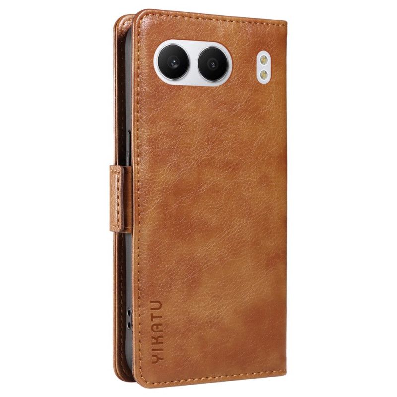 Folio-fodral Oneplus Nord 4 Telefonfodral Yikatu Litchikonstläder