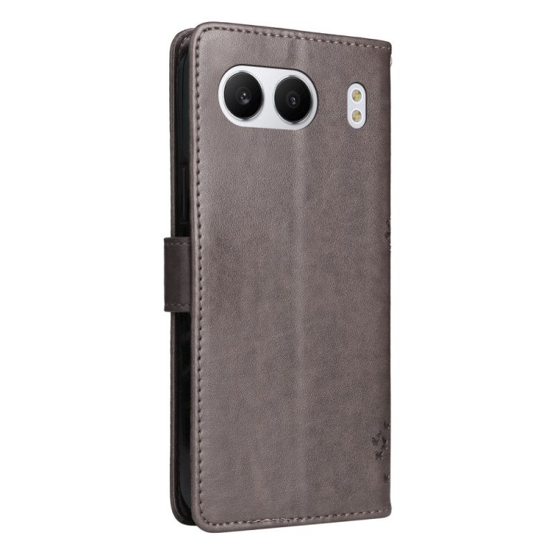 Läderfodral Oneplus Nord 4 Telefonfodral Träd Och Katt