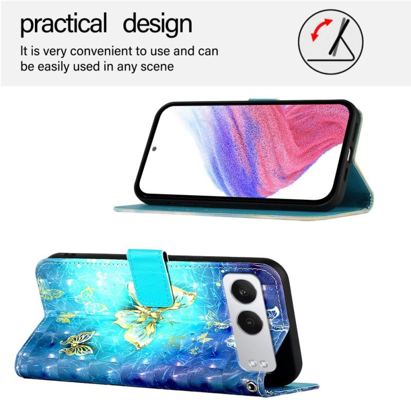 Skyddsfodral Oneplus Nord 4 Guldfärgade Fjärilar