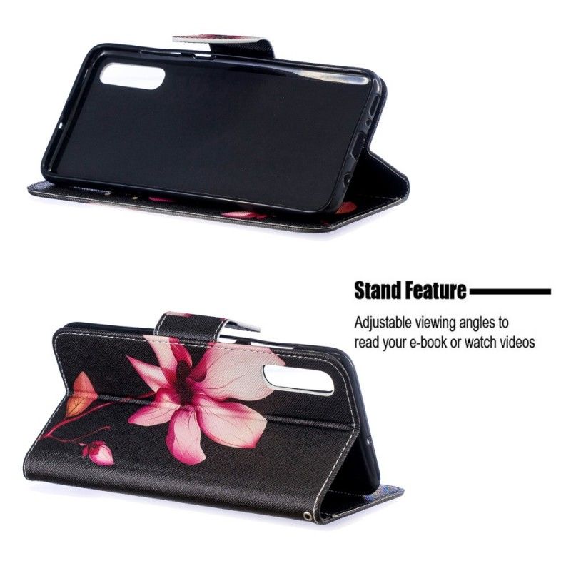 Fodral för Samsung Galaxy A70 Rosa Blomma