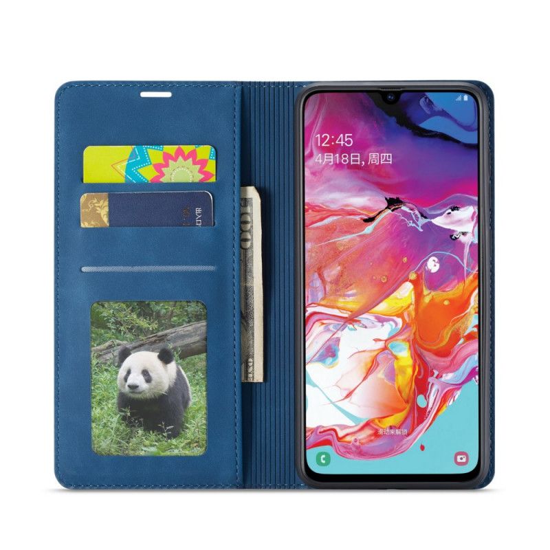 Folio-fodral Samsung Galaxy A70 Svart Forwenw Lädereffekt