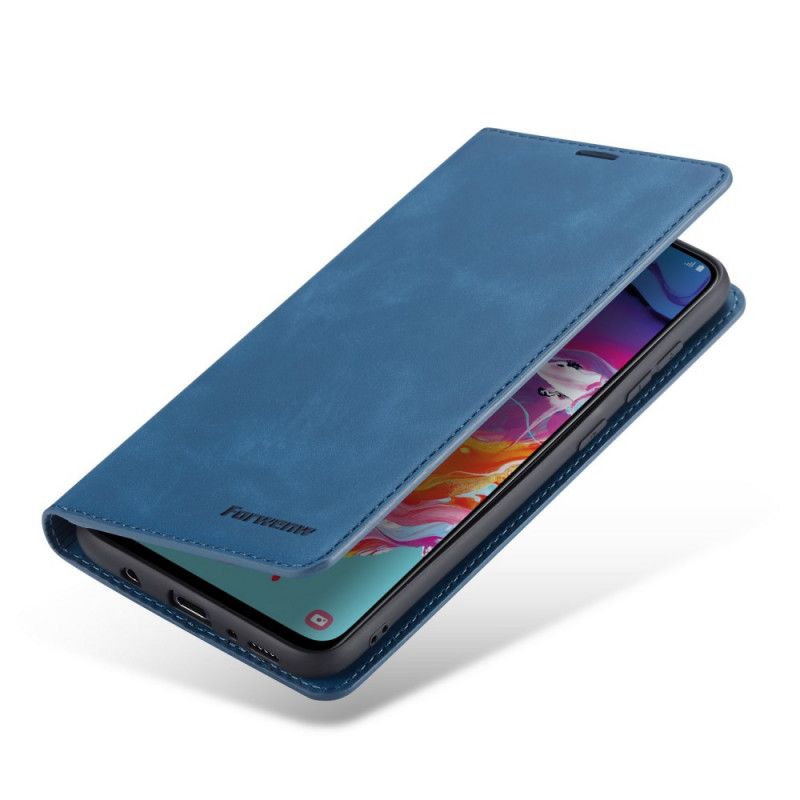 Folio-fodral Samsung Galaxy A70 Svart Forwenw Lädereffekt
