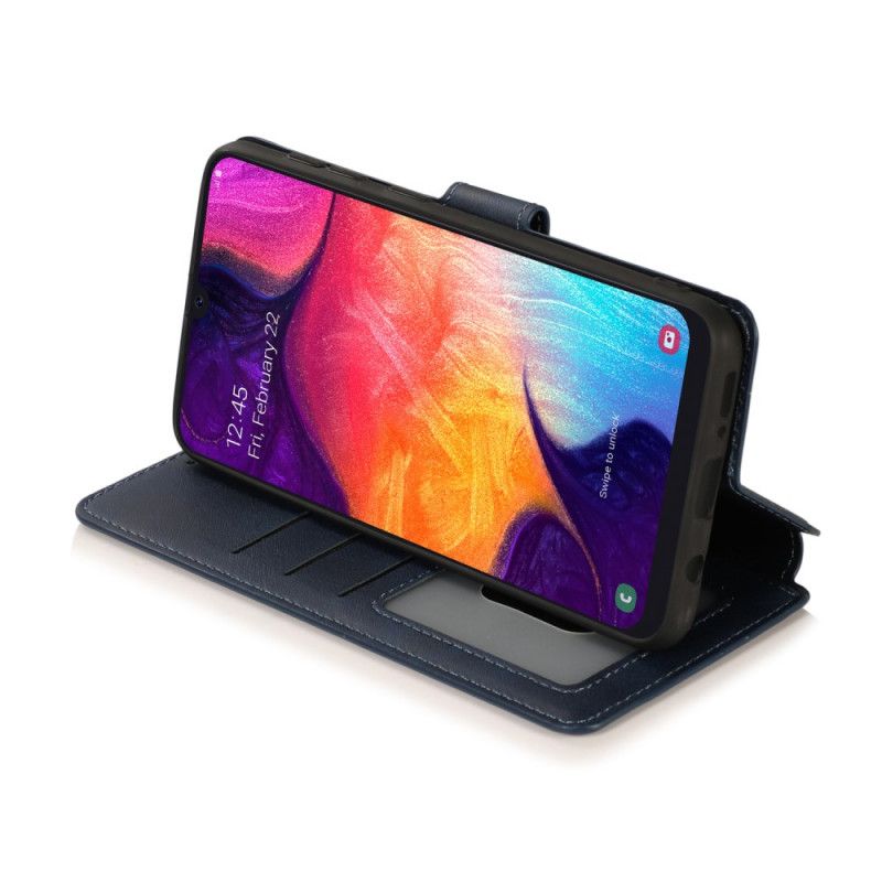 Läderfodral Samsung Galaxy A70 Röd Mobilskal Lyxlädereffekt