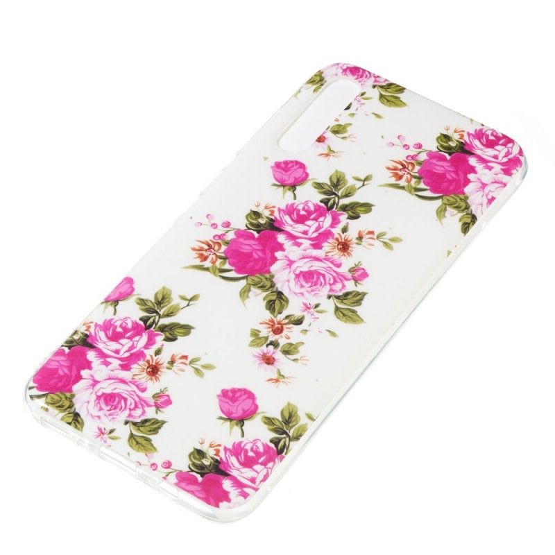 Skal Samsung Galaxy A70 Fluorescerande Frihetsblommor
