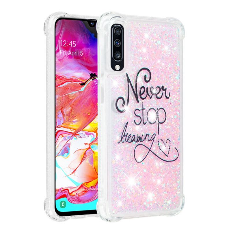 Skal Samsung Galaxy A70 Sluta Aldrig Drömma Glitter