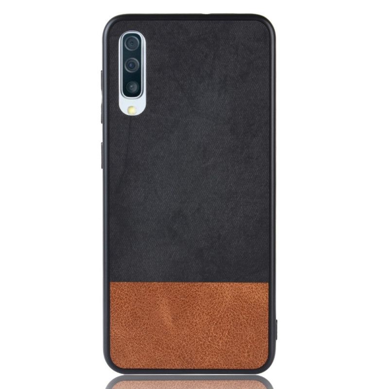 Skal Samsung Galaxy A70 Svart Tvåfärgat Konstläder