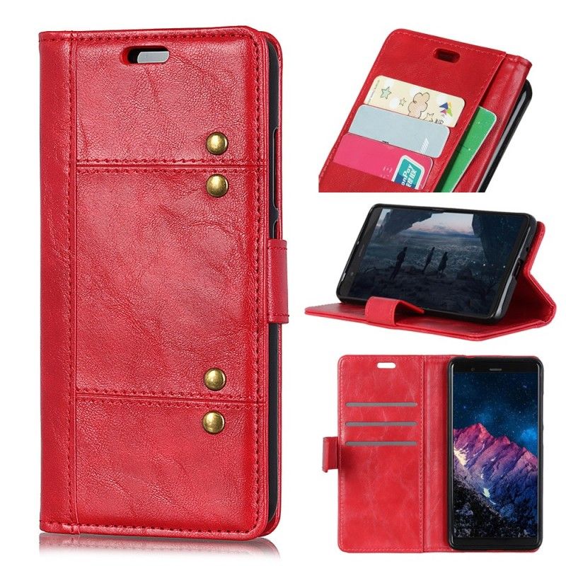 Fodral för Sony Xperia 10 Plus Antik Lädereffekt