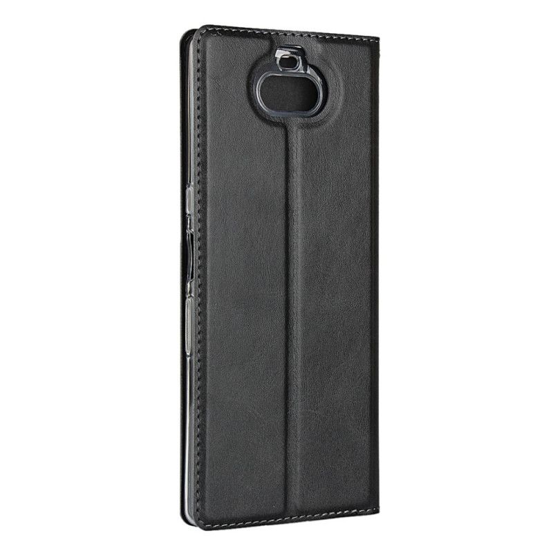 Folio-fodral Sony Xperia 10 Plus Svart Tunnhet I Remmen