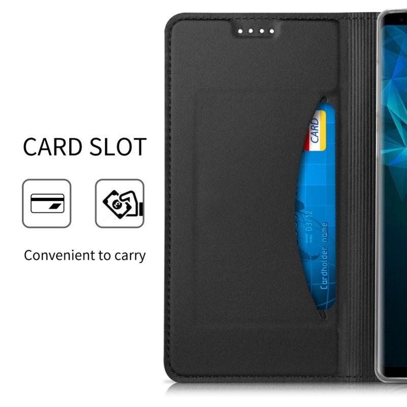 Folio-fodral Samsung Galaxy Note 9 Gyllene Korthållare I Lädereffekt