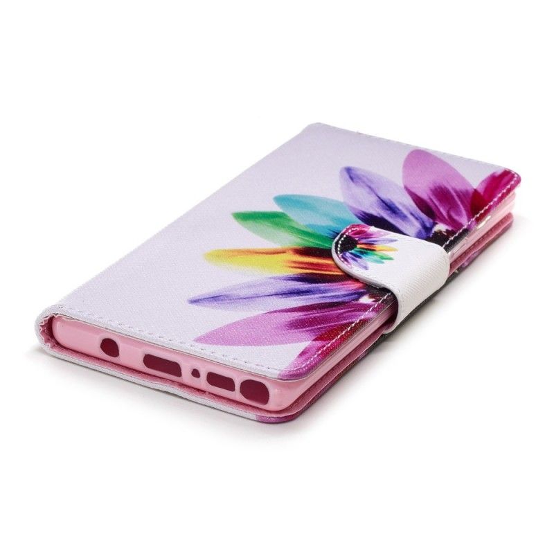 Läderfodral Samsung Galaxy Note 9 Mobilskal Akvarellblomma