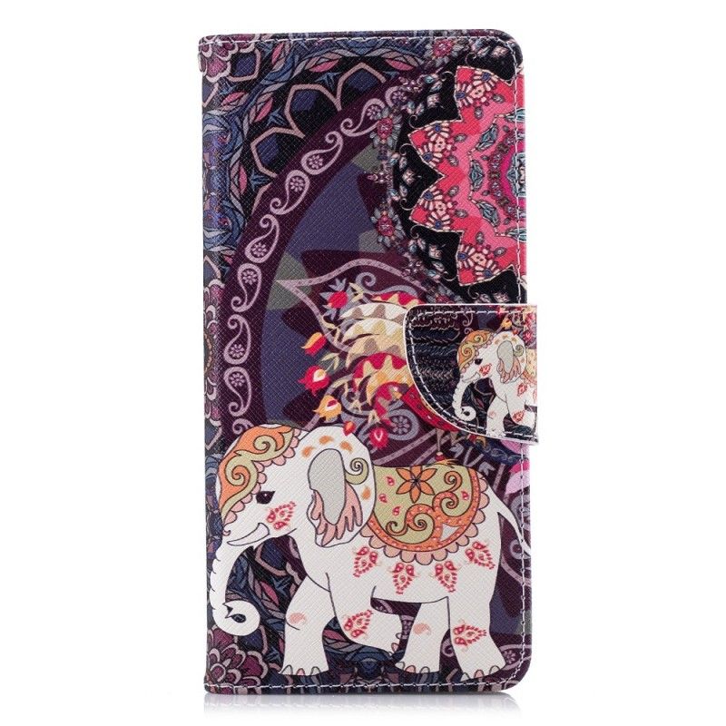 Läderfodral Samsung Galaxy Note 9 Mobilskal Etnisk Elefantmandala