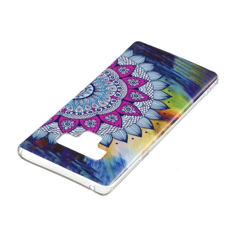 Skal för Samsung Galaxy Note 9 Fluorescerande Mandalauggla
