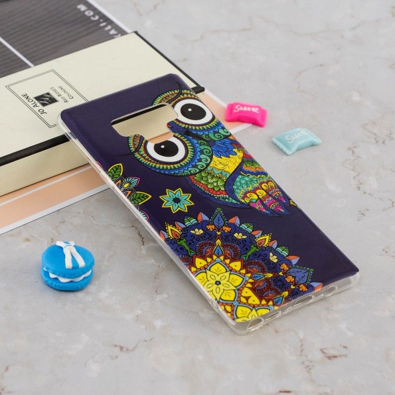 Skal Samsung Galaxy Note 9 Fluorescerande Mandalauggla