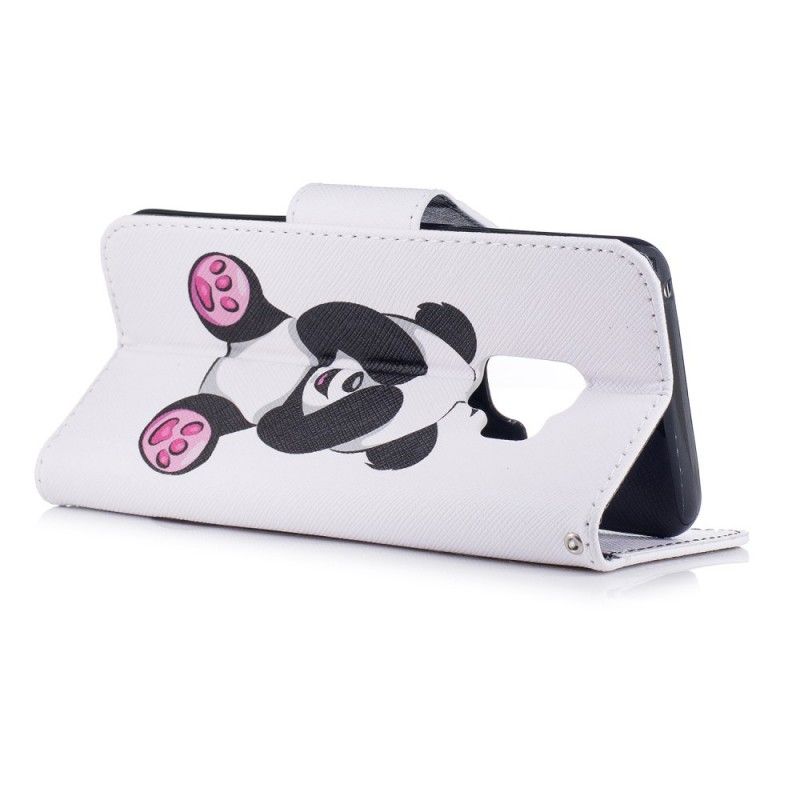 Läderskal Samsung Galaxy S9 Rolig Panda