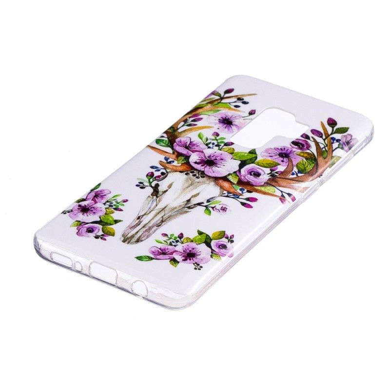 Skal för Samsung Galaxy S9 Fluorescerande Blommande Älg