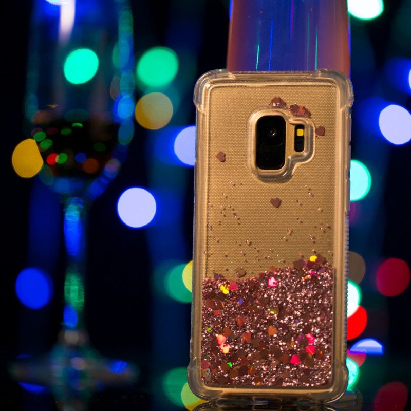 Skal för Samsung Galaxy S9 Ljusblå Premium Glitter