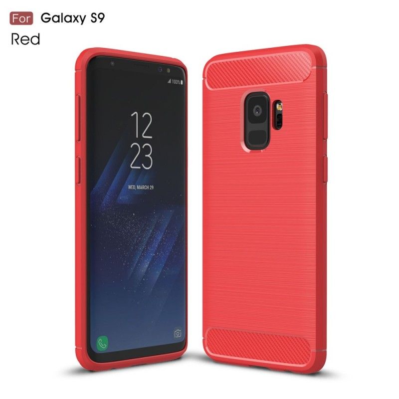 Skal för Samsung Galaxy S9 Svart Borstad Kolfiber