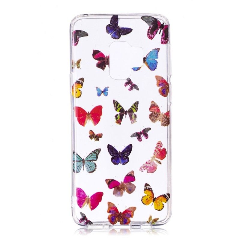 Skal Samsung Galaxy S9 Färgade Fjärilar