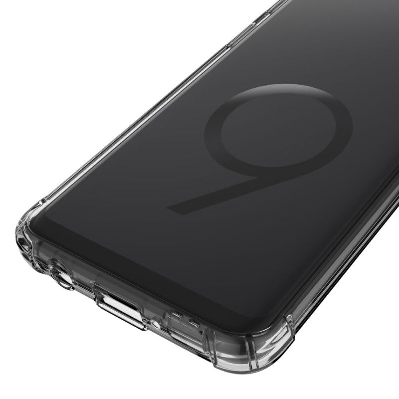 Skal Samsung Galaxy S9 Svart Genomskinliga Leeu-Skyddskuddar