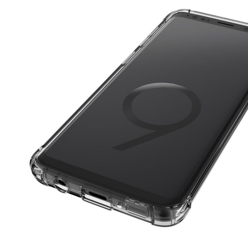 Skal Samsung Galaxy S9 Svart Genomskinliga Leeu-Skyddskuddar