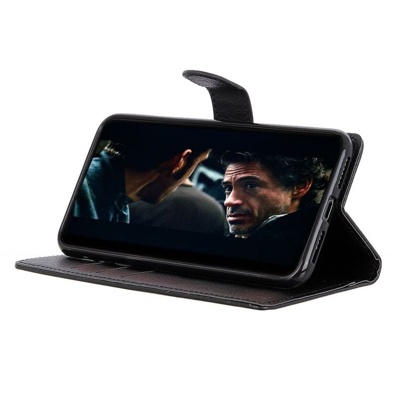 Fodral Oppo Find X2 Pro Ljusblå Traditionellt Konstläder