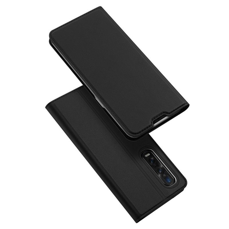 Folio-fodral Oppo Find X2 Pro Mörkblå Pro Dux Ducis Hud