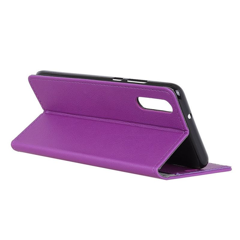 Läderfodral Oppo Find X2 Pro Lila Klassiska Färger