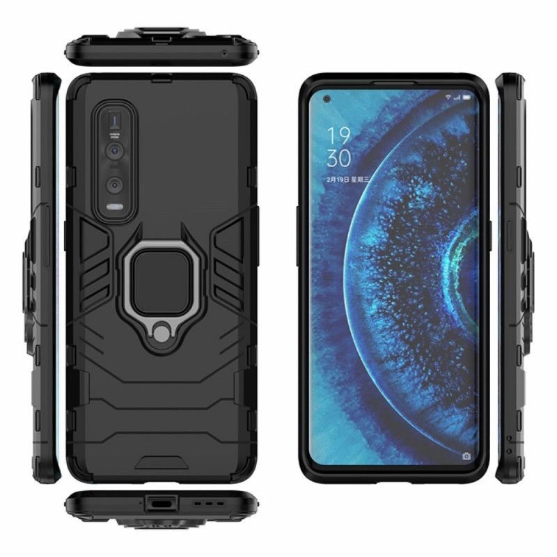 Skal för Oppo Find X2 Pro Svart Resistent Ring