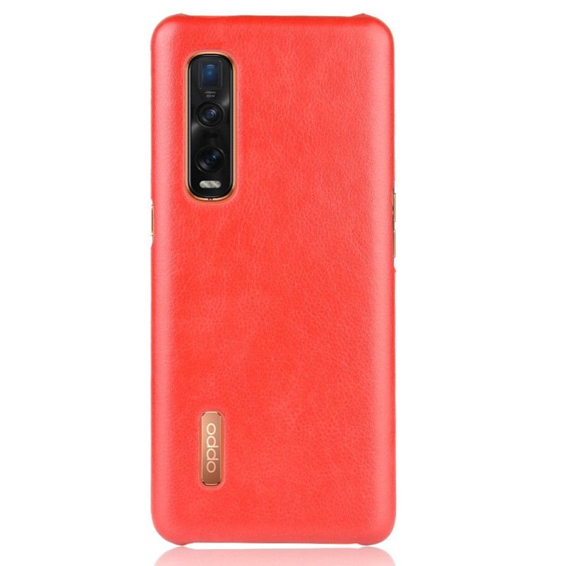 Skal Oppo Find X2 Pro Svart Prestanda Lychee Läder Effekt