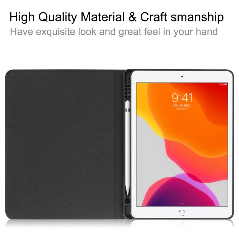 Case iPad 10.2" (2019) (2020) Svart Avancerad Lädereffekt