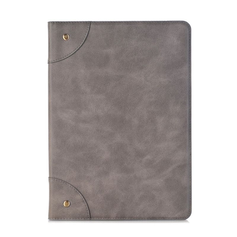 Fodral iPad 10.2" (2019) (2020) Svart Retrolädereffekt Med Nitar
