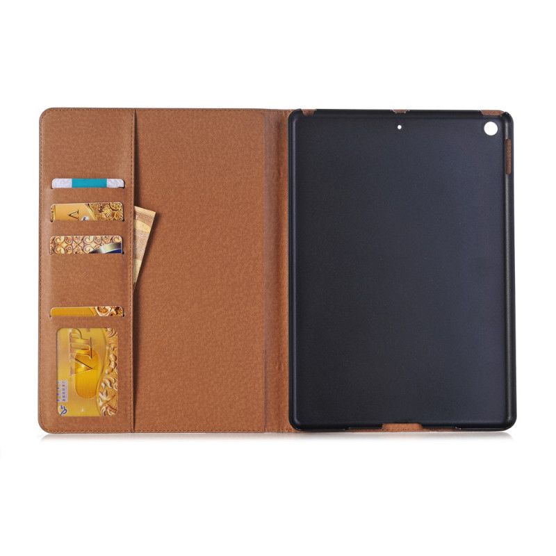 Fodral iPad 10.2" (2019) (2020) Svart Retrolädereffekt Med Nitar