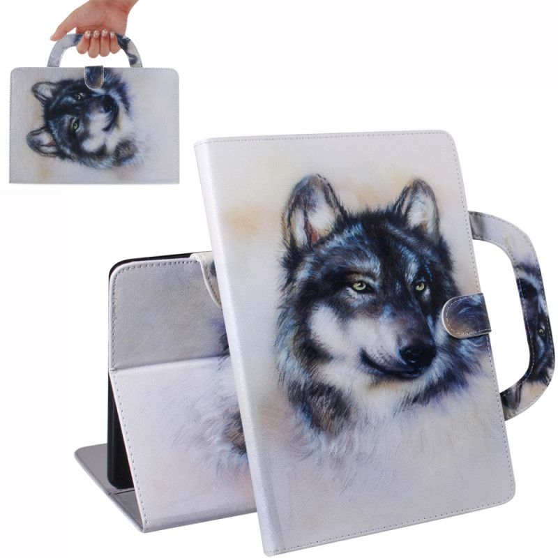 Läderfodral iPad 10.2" (2019) (2020) Mobilskal Varg Med Handtag