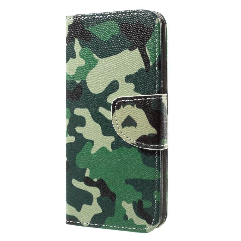 Läderfodral Honor 9 Mobilskal Militär Kamouflage