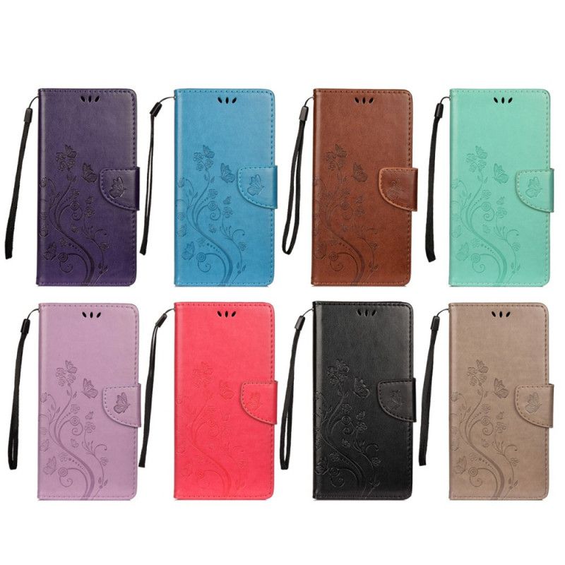 Fodral För Oppo Reno 6 5g Fjärilar Och Blommor