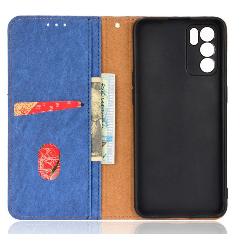 Folio-fodral Oppo Reno 6 5g Konstläder Bicolor Oblique