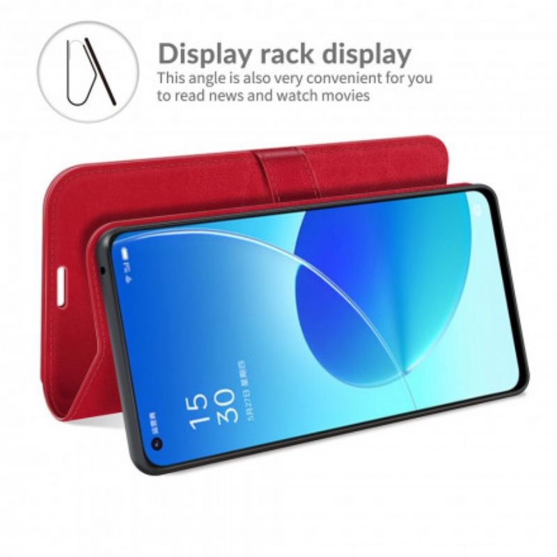 Läderfodral Oppo Reno 6 5g Telefonfodral Ultra Konstläder